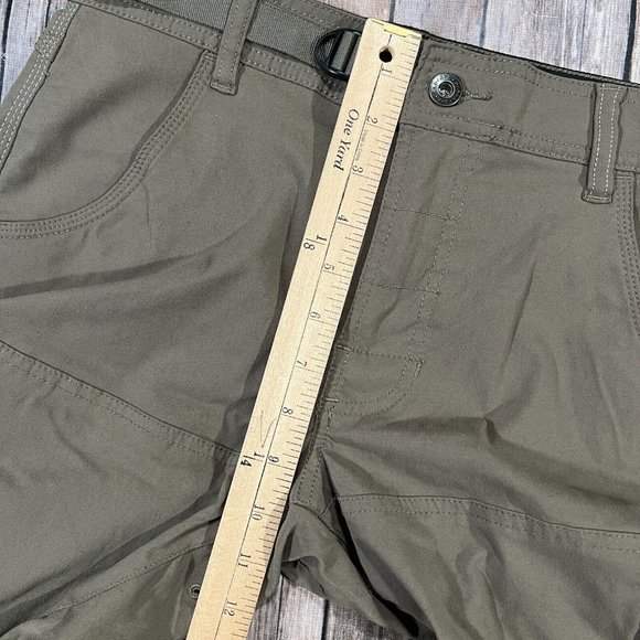 Prana Stretch Zion Short II 28x10 Mens Olive Green Belted Outdoor Hiking Trail - Picture 7 of 9